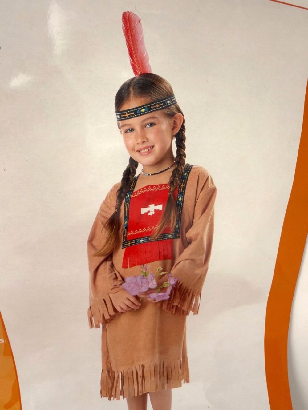 California Costume American Indian Running Brook Girl Size Small 6-8